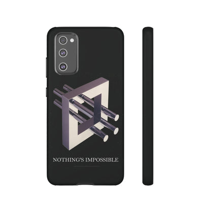 Phone Case with art inspired by MC Escher- "Nothings Impossible" Gift for computer, tech and lovers of optical illusions, surreal and abstract art