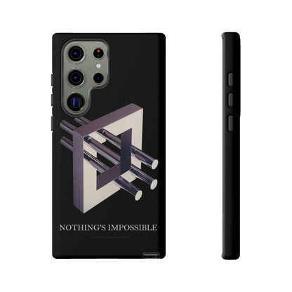Phone Case with art inspired by MC Escher- "Nothings Impossible" Gift for computer, tech and lovers of optical illusions, surreal and abstract art