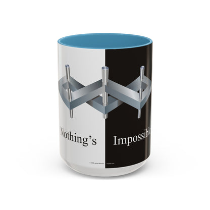Coffee Mug Black And White Optical Illusion Accent (11, 15oz)
