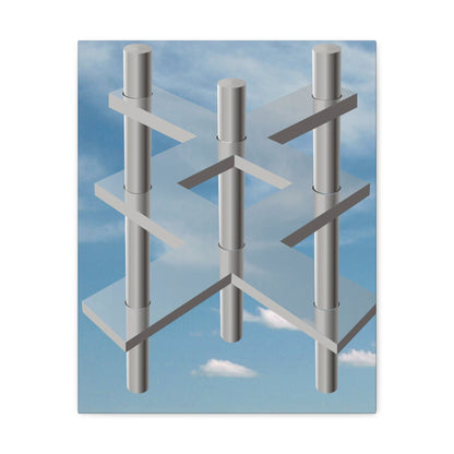 Nothings Impossible "Skyview" Canvas Gallery Wraps Made for lovers of MC Escher inspired art, technology, optical illusions and mind bending 3D images!