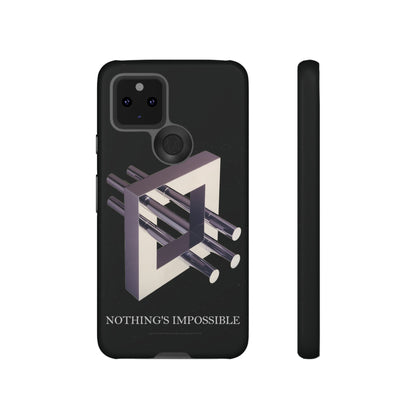Phone Case with art inspired by MC Escher- "Nothings Impossible" Gift for computer, tech and lovers of optical illusions, surreal and abstract art