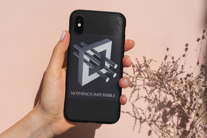 Phone Case with art inspired by MC Escher- "Nothings Impossible" Gift for computer, tech and lovers of optical illusions, surreal and abstract art