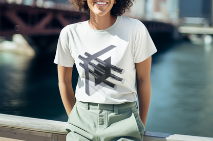 T-Shirt with art inspired by M.C. Escher "Nothings Impossible" - for lovers of  art, technology, optical illusions and mind bending 3D images
